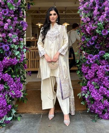 Mauve Mist -  Farshi shalwar